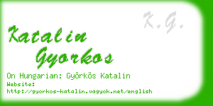 katalin gyorkos business card